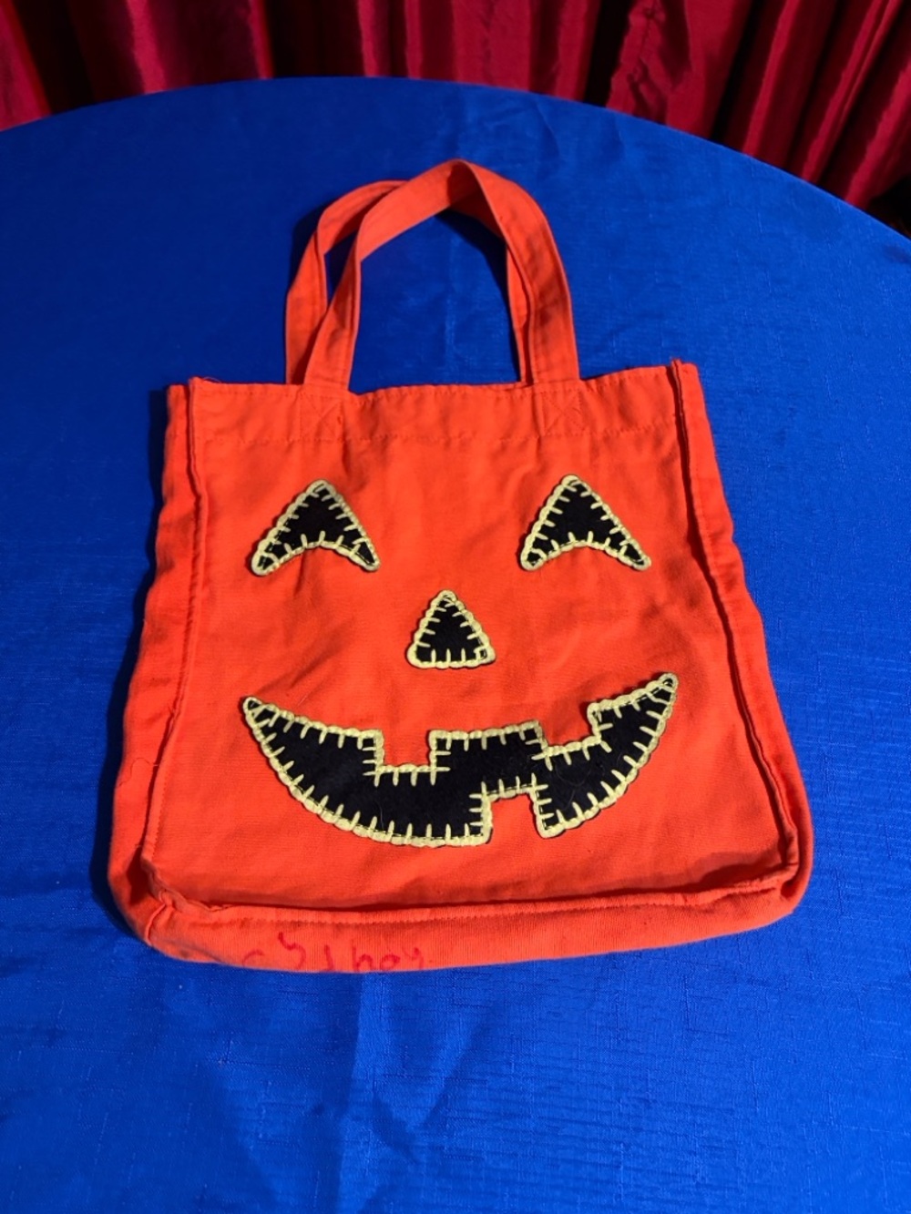 Orange Halloween Pumpkin Tote Bag